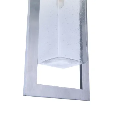 Perimeter 1-Light Outdoor Pendant in Satin Aluminum