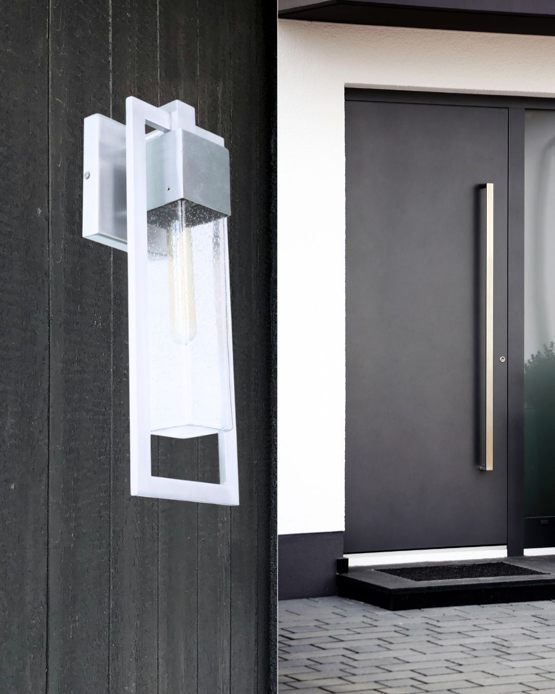 Perimeter Outdoor 1-Light Wall Light in Satin Aluminum