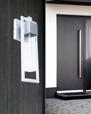 Perimeter Outdoor 1-Light Wall Light in Satin Aluminum Perimeter Outdoor 1-Light Wall Light in Satin Aluminum