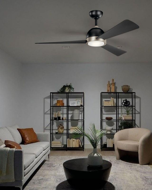 Incus 56" LED Ceiling Fan Satin Black