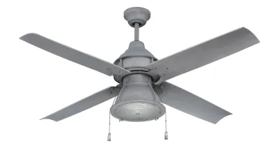 Port Arbor  Rustic 52" Outdoor Ceiling Fan Aged Galvanized Steel