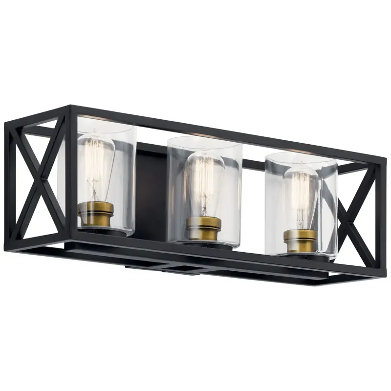 Moorgate 3-Light Vanity Black Moorgate 3-Light Vanity Black