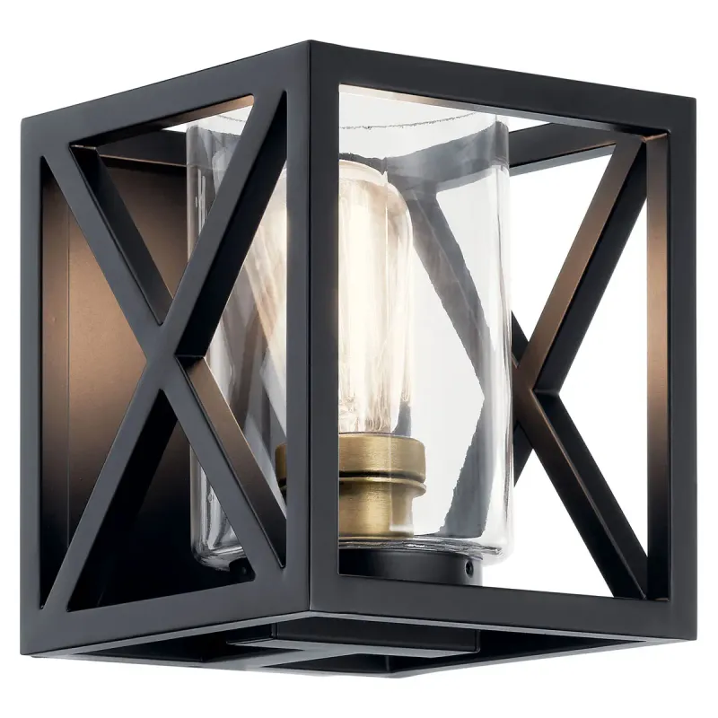 Moorgate 1-Light Wall Sconce Black Moorgate 1-Light Wall Sconce Black