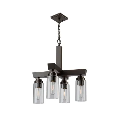 Rustic Chic Home Glow 4-Light Chandelier Brunito Bronze