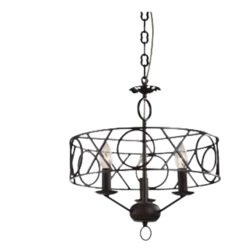 3-Light Chandelier Bronze
