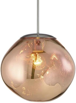 Contemporary 1 Light Bankwell Pendant - 10.5 Inches Wide by 12.5 Inches High, Copper