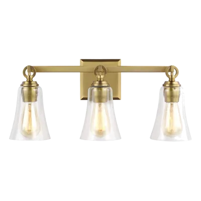 Designer Collection Monterro 3-Light Vanity Burnished Brass
