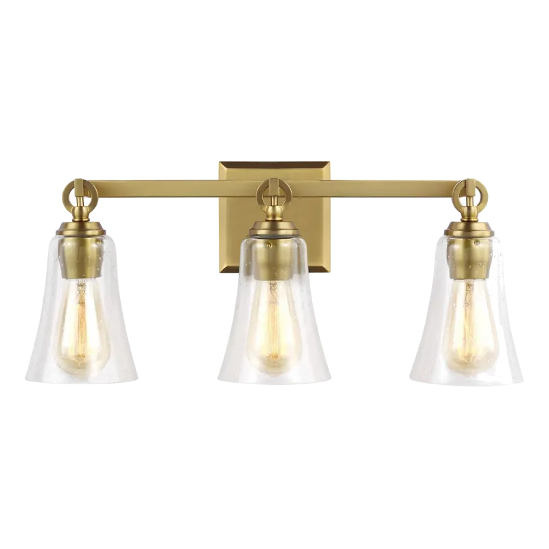 Designer Collection Monterro 3-Light Vanity Burnished Brass Designer Collection Monterro 3-Light Vanity Burnished Brass