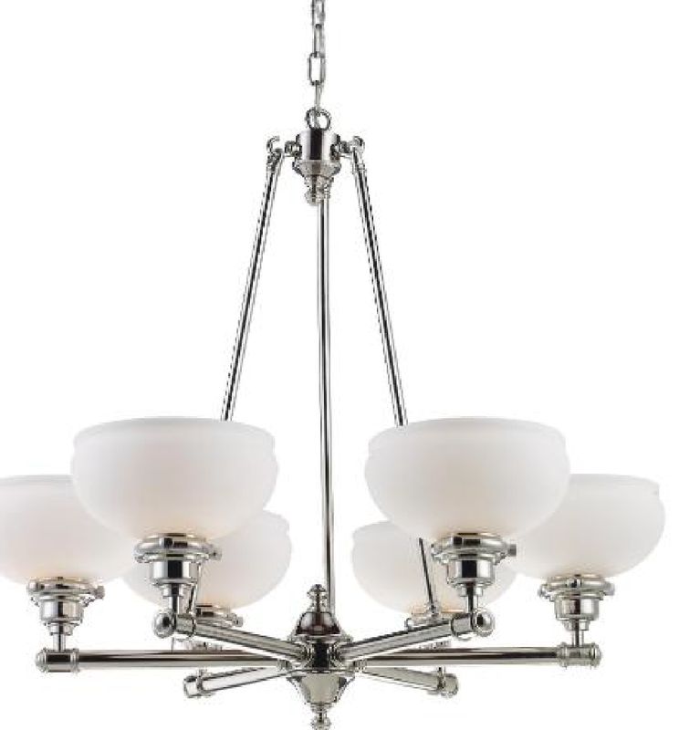 Modern Transitional Bridgeport 6-Light Chrome Chandelier