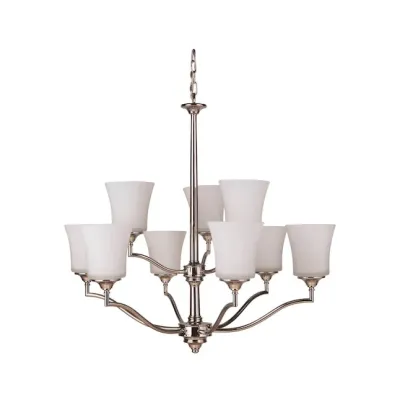 Helena 9-Light Polished Nickel Transitional Chandelier