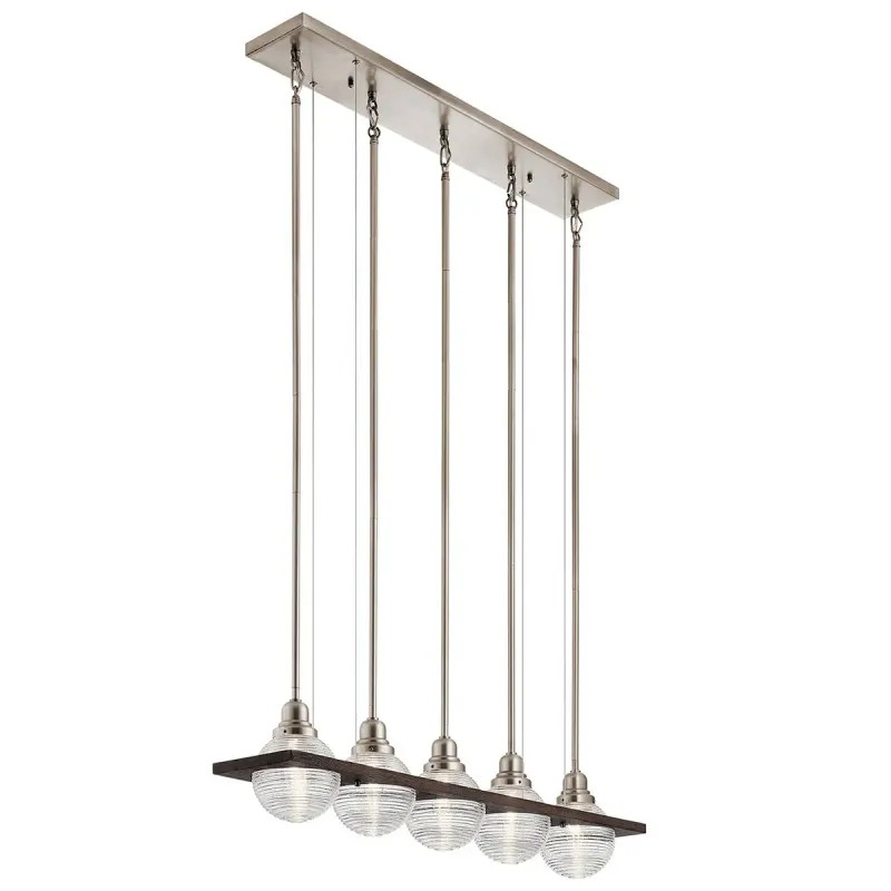 Potomi 5-Light 36" Linear Chandelier Classic Pewter