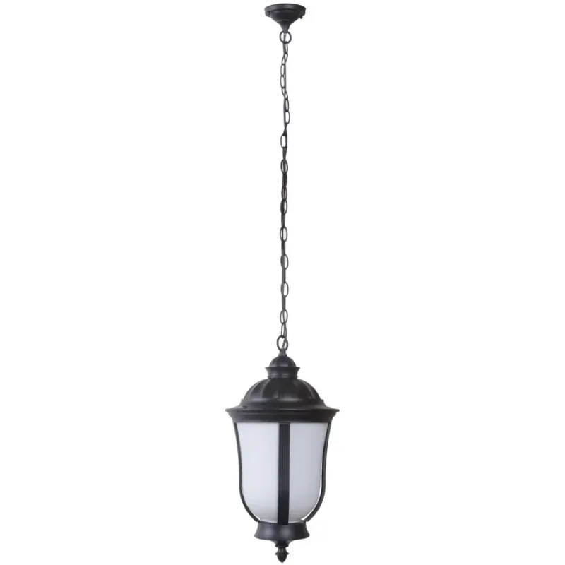 Frances III Large Outdoor Pendant 1X18W Oiled Bronze Finish and Opal Glass