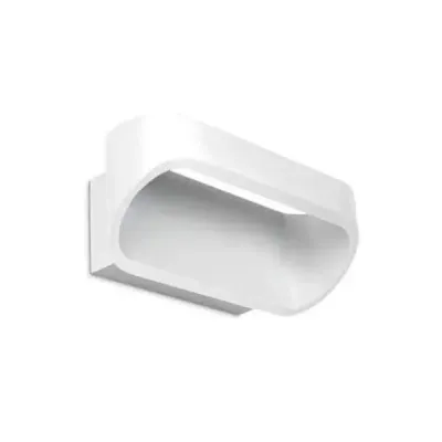 Oval LED Wall Light White