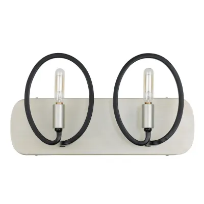 Eliptico 2-Light Vanity Silverado and Black