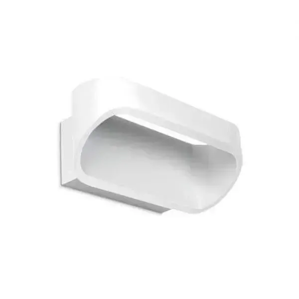 Oval LED Wall Light White