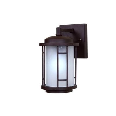Outdoor Wall Light Bronze with Opal Glass
