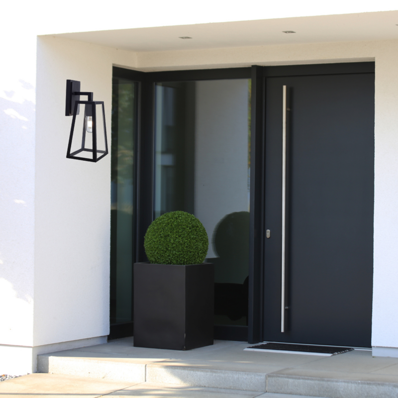 Contemporary Outdoor Wall Light Matte Black