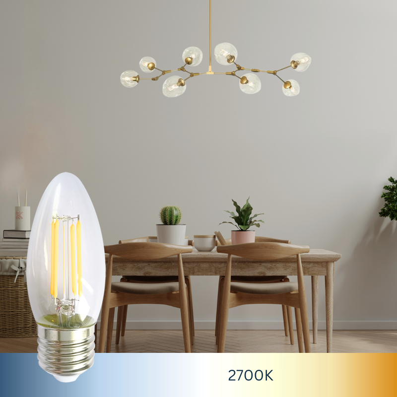 4W LED Bulb Torpedo E27 2700K Filament 120V