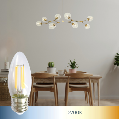 4W LED Bulb Torpedo E27 2700K Filament 120V