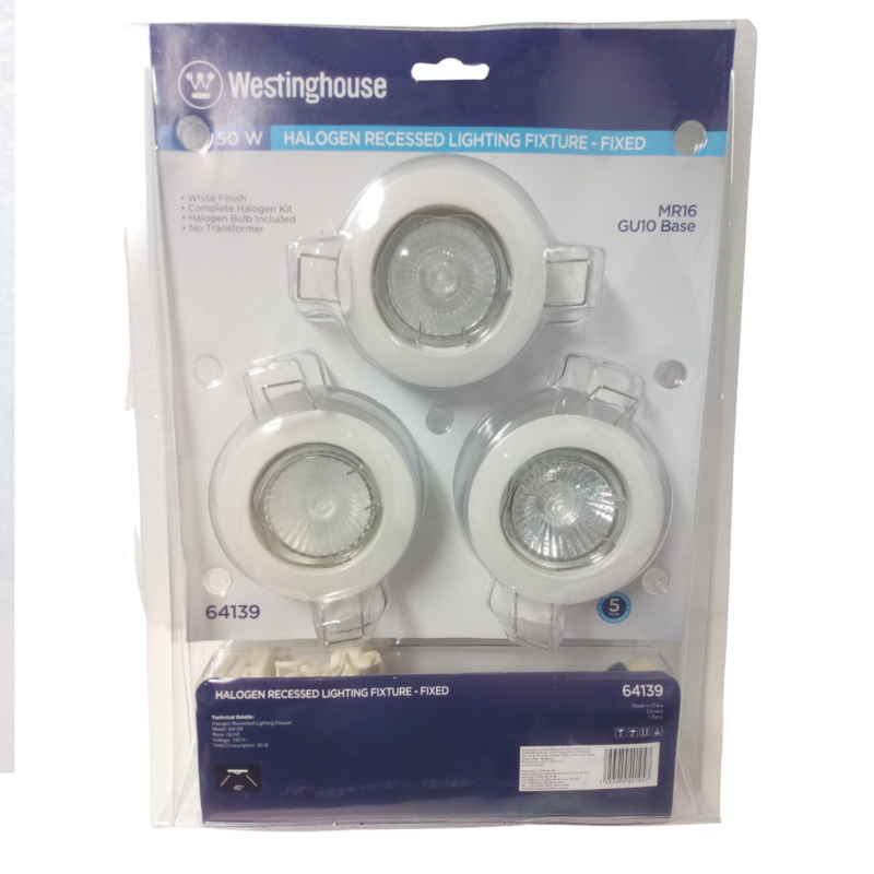 3" Fixed Round Downlight Kit White 3-Pack