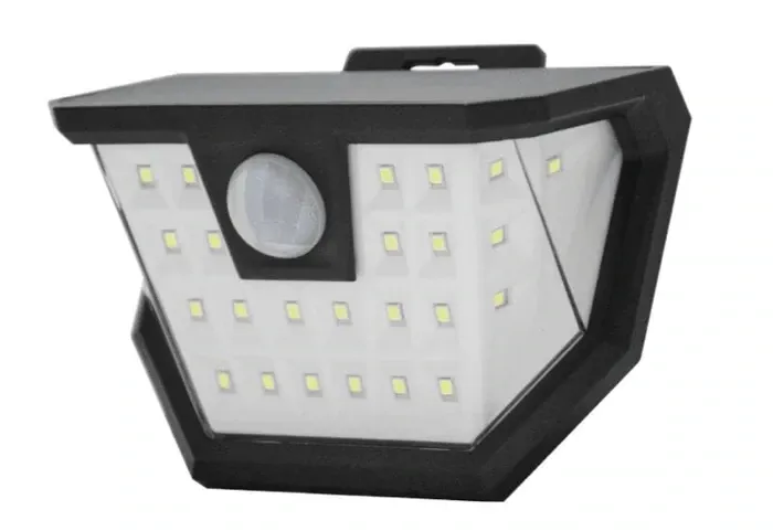 Solar Powered Led Wall/Security  LED Light with Sensor Black