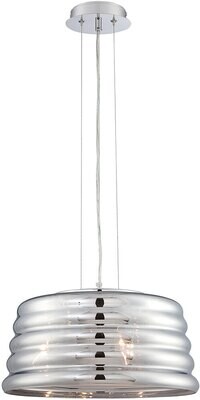 Venice 3 Light Pendant Chrome/ Smoke Mirrored Glass Shade