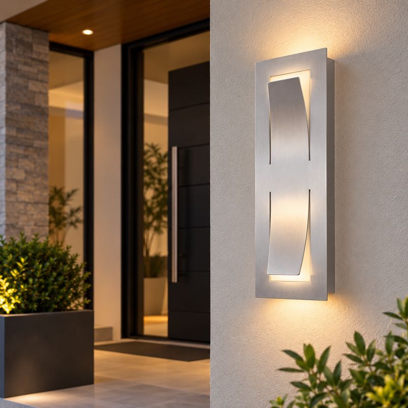 Enzo Small Architectural LED Wall Light – Satin Aluminum