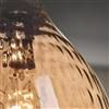 Altima 1-Light Large Contemporary Pendant Chrome with Amber Glass