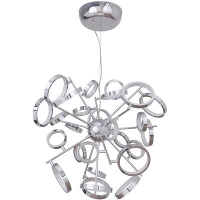 Mira 26 Ring Light Large Adjustable LED Chandelier Chrome Mira 26 Ring Light Large Adjustable LED Chandelier Chrome