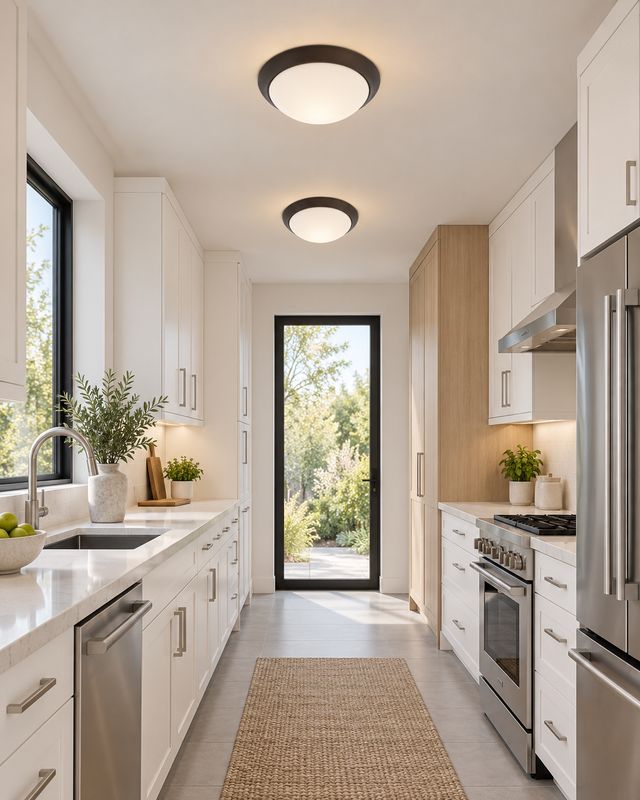2-Light Dome Flush Mount - Coffee with White Opal Glass