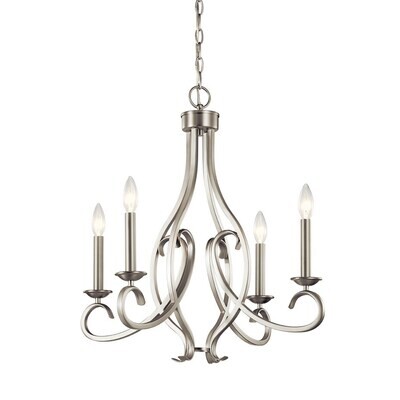 Ania 4-Light 23" Chandelier Brushed Nickel Ania 4-Light 23" Chandelier Brushed Nickel