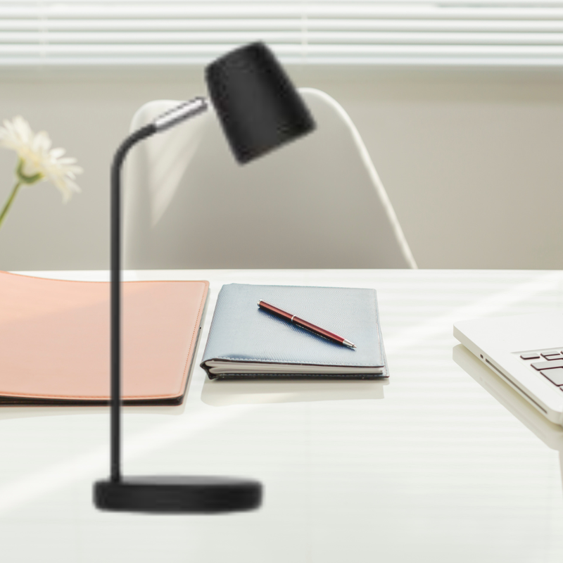 LED Desk Lamp Black and Chrome