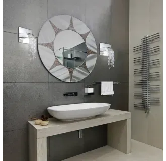 Contemporary Crystal Fonte Wall Sconce Chrome
