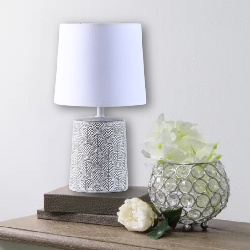 Contemporary Leaf Patterned Mini Table Lamp