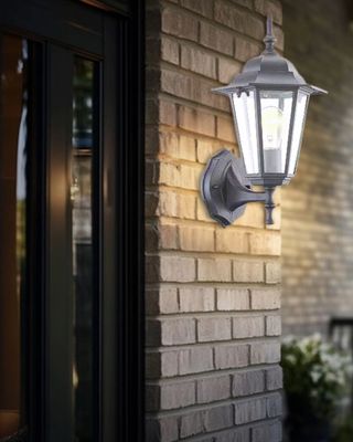 Duo Pack Classic Outdoor Wall Clear Glass Matte Black