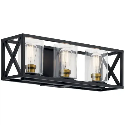 Moorgate 3-Light Vanity Black Moorgate 3-Light Vanity Black