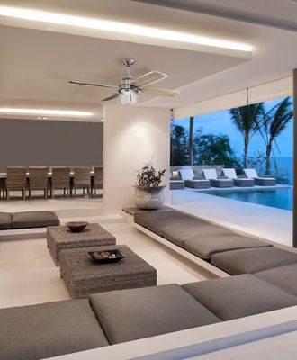 Waterfront 52 in. Integrated LED Indoor/Outdoor Dual Mount Brushed Polished Nickel Ceiling Fan Light Remote and Wall Control