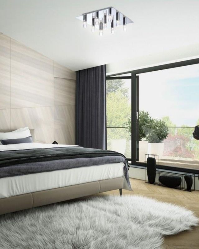Contemporary Sphere 9 Light LED Flush mount Chrome