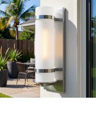 Alban 1-Light Outdoor Wall Light Satin Aluminum