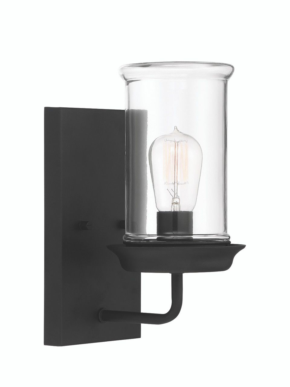 Homestead 1-Light Outdoor Wall Fixture Espresso with clear glass