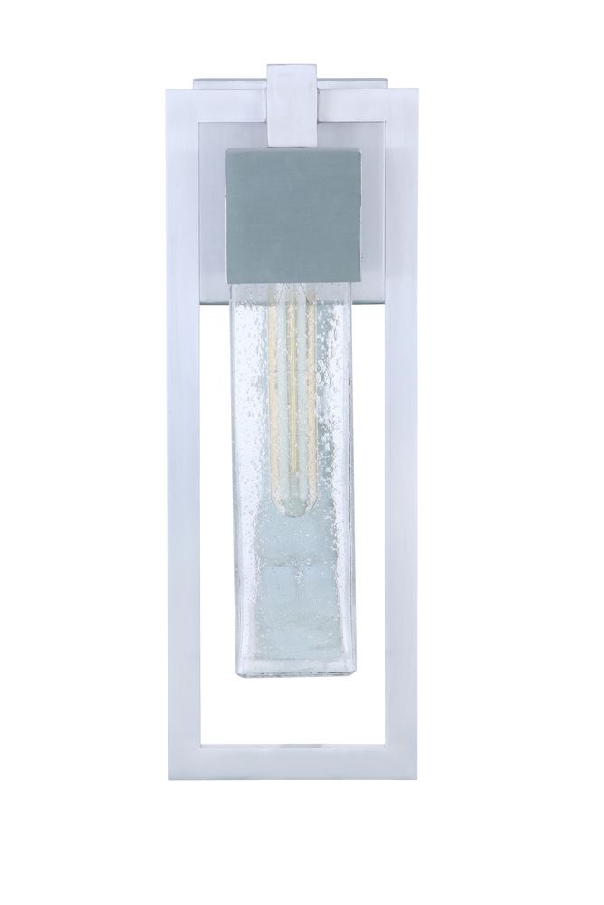 Perimeter Outdoor 1-Light Wall Light in Satin Aluminum
