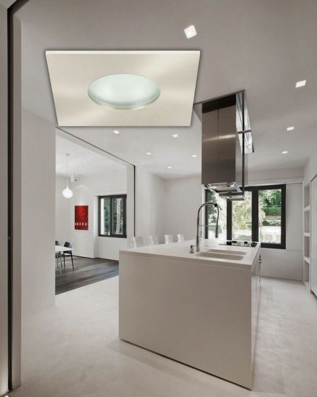 3" Square Downlight Satin Nickel