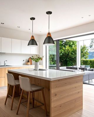 Tote 1-Light Pendant Black and Polished Nickel