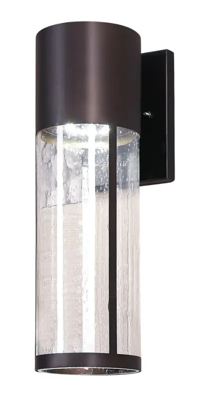 Outdoor Contemporary LED Wall Light Aged Bronze