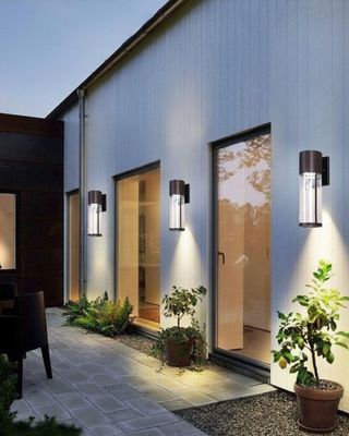 Outdoor Contemporary LED Wall Light Aged Bronze