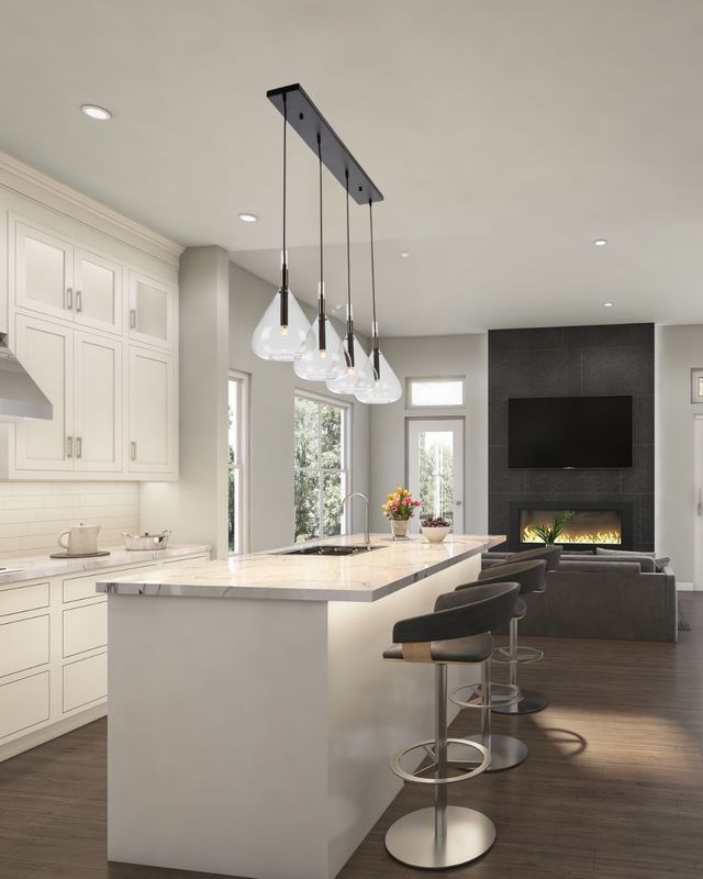 Conic Linear 4-Light Pendant Black