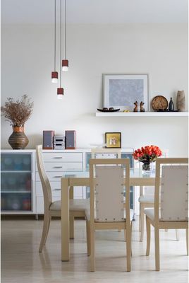 Burlington 2 Inch LED Mini Pendant Walnut Wood with Brushed Steel Hardware/Frosted Glass