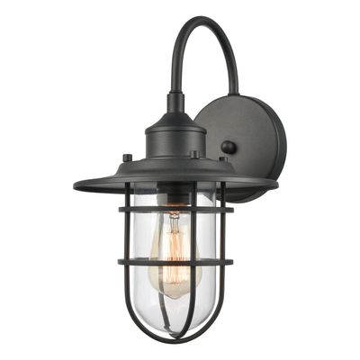 Coastal Farm 1-Light Outdoor Wall Sconce Charcoal Coastal Farm 1-Light Outdoor Wall Sconce Charcoal