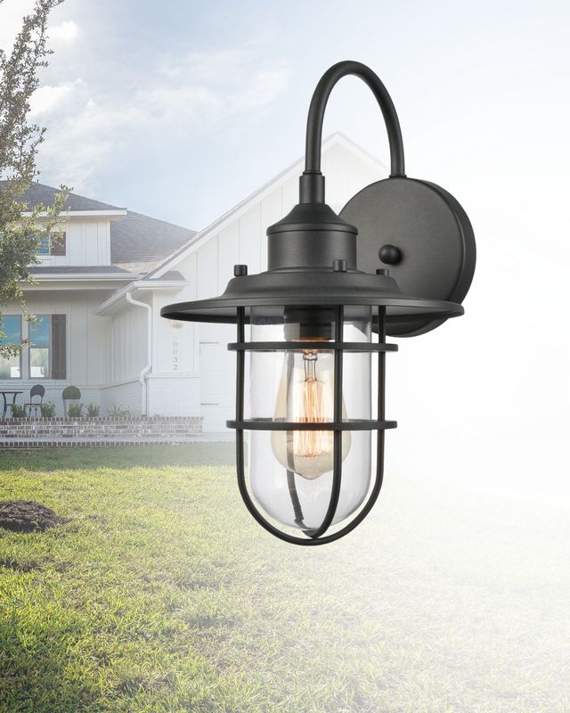 Coastal Farm 1-Light Outdoor Wall Sconce Charcoal