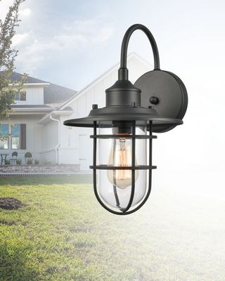 Coastal Farm 1-Light Outdoor Wall Sconce Charcoal